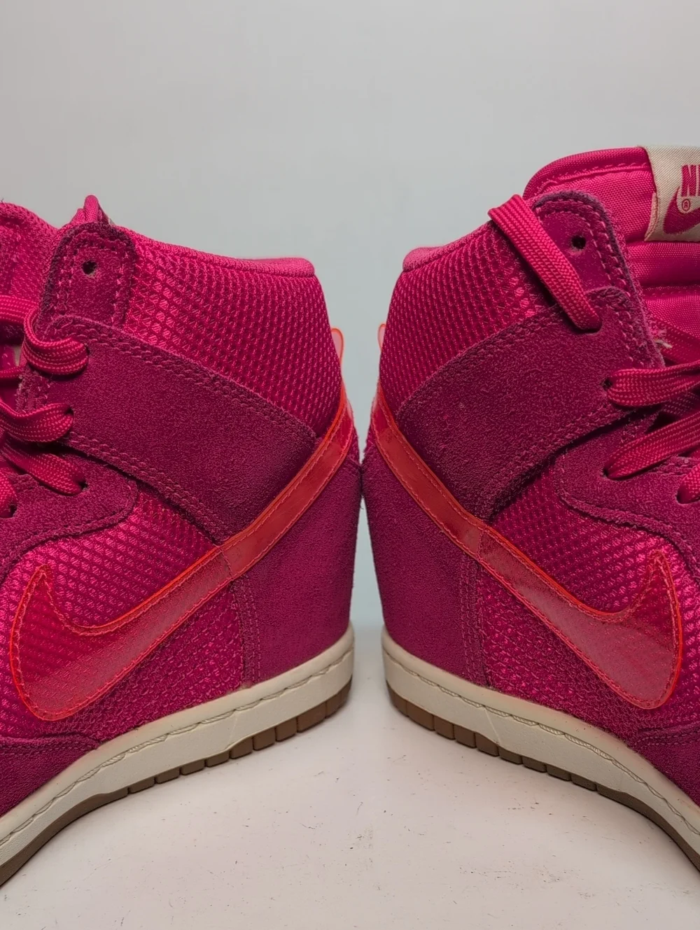 Nike Dunk Sky Hi hot pink hidden wedge sneakers womans size 7 EU 38